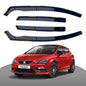 Haibak Wind Deflectors Set Compatible With Seat Leon III MK3 2013 Onwards 5 Door Hatchback 4PC Tinted in Channel Fitment