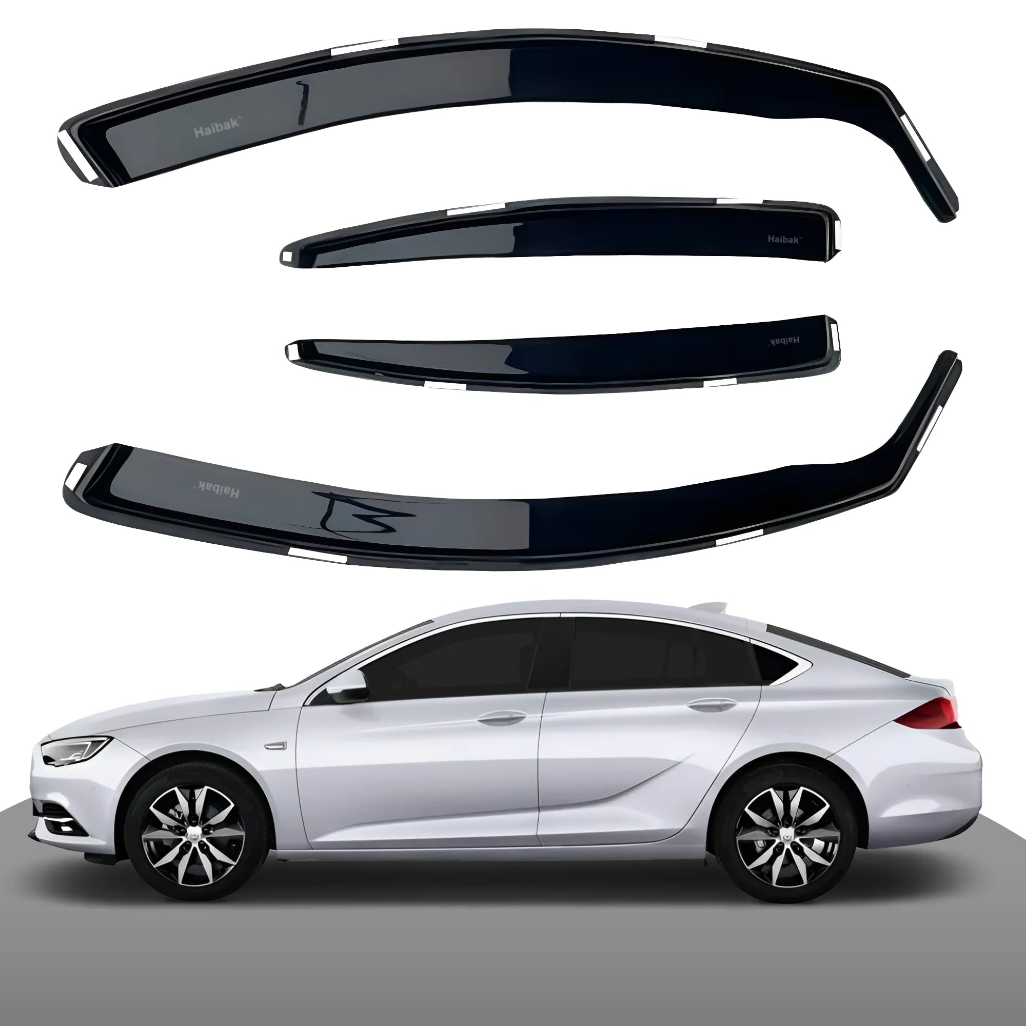 Vauxhall Insignia MK2 Hatchback 2017 Onwards 4 Door 4PC HAIBAK® Tinted Wind Deflectors