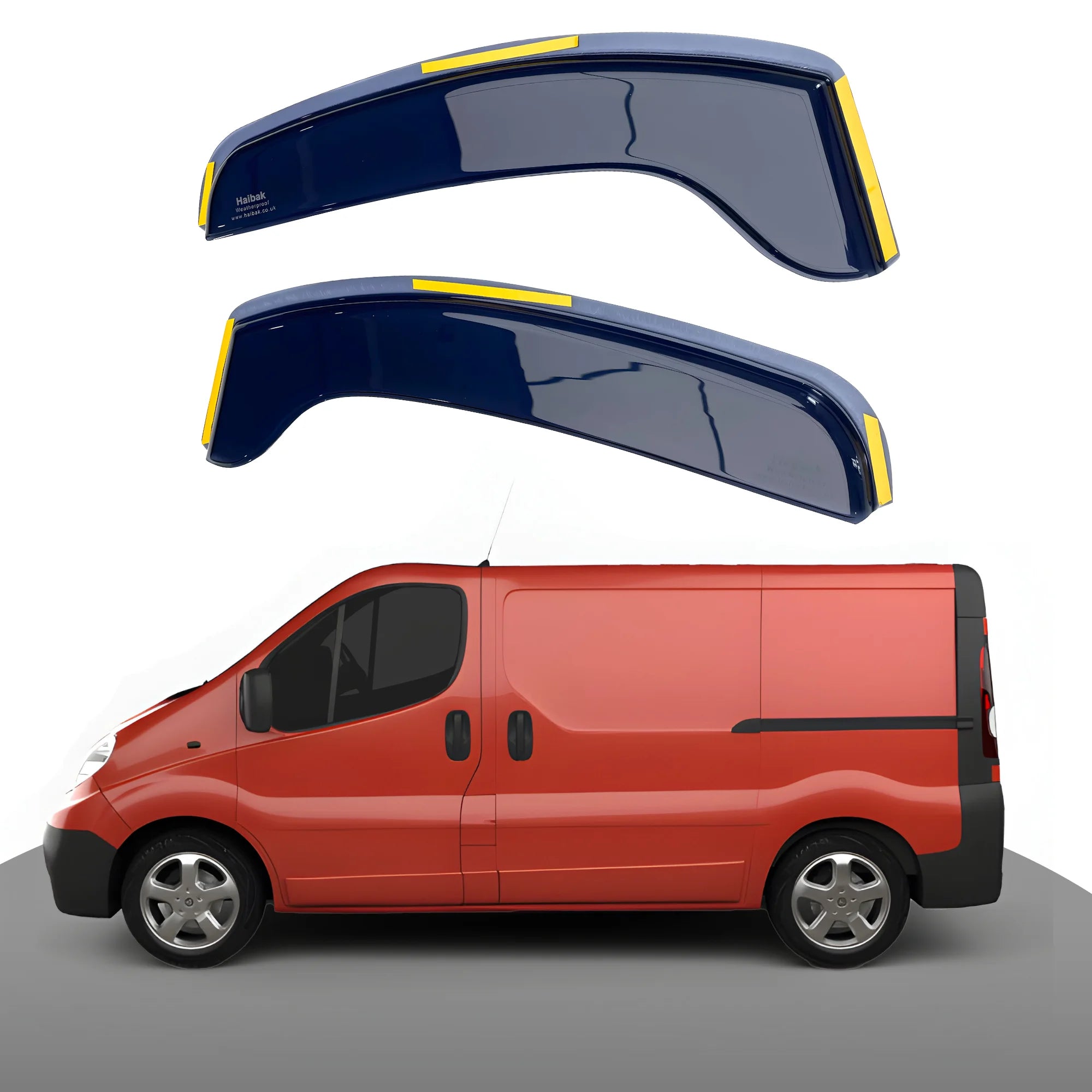 Vauxhall Vivaro Van SWB MK1 2001-2014 2 Doors 2PC HAIBAK® Tinted Wind Deflectors