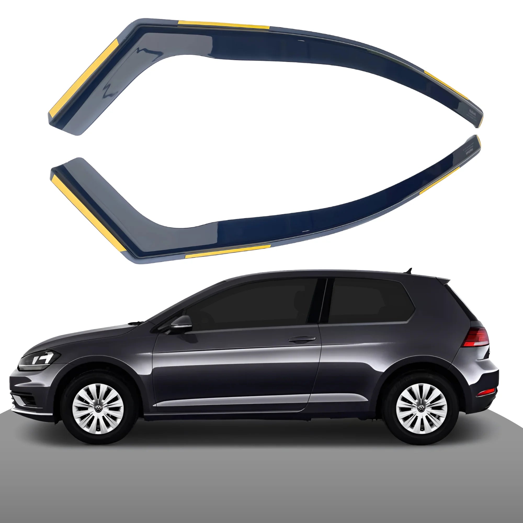 VW Golf 7 MK7 2013-2019 3 Door Hatchback 4PC HAIBAK® Tinted Wind Deflectors