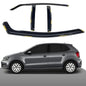 Haibak Wind Deflectors Set Compatible With VW Polo MK5 2009-2017 5 Door Hatchback 4PC Tinted in Channel Fitment