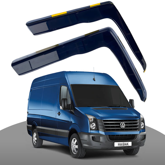 Haibak Wind Deflectors Set Compatible With VW Crafter MK1 Van 2006-2017 2 Door 2PC Tinted in Channel Fitment