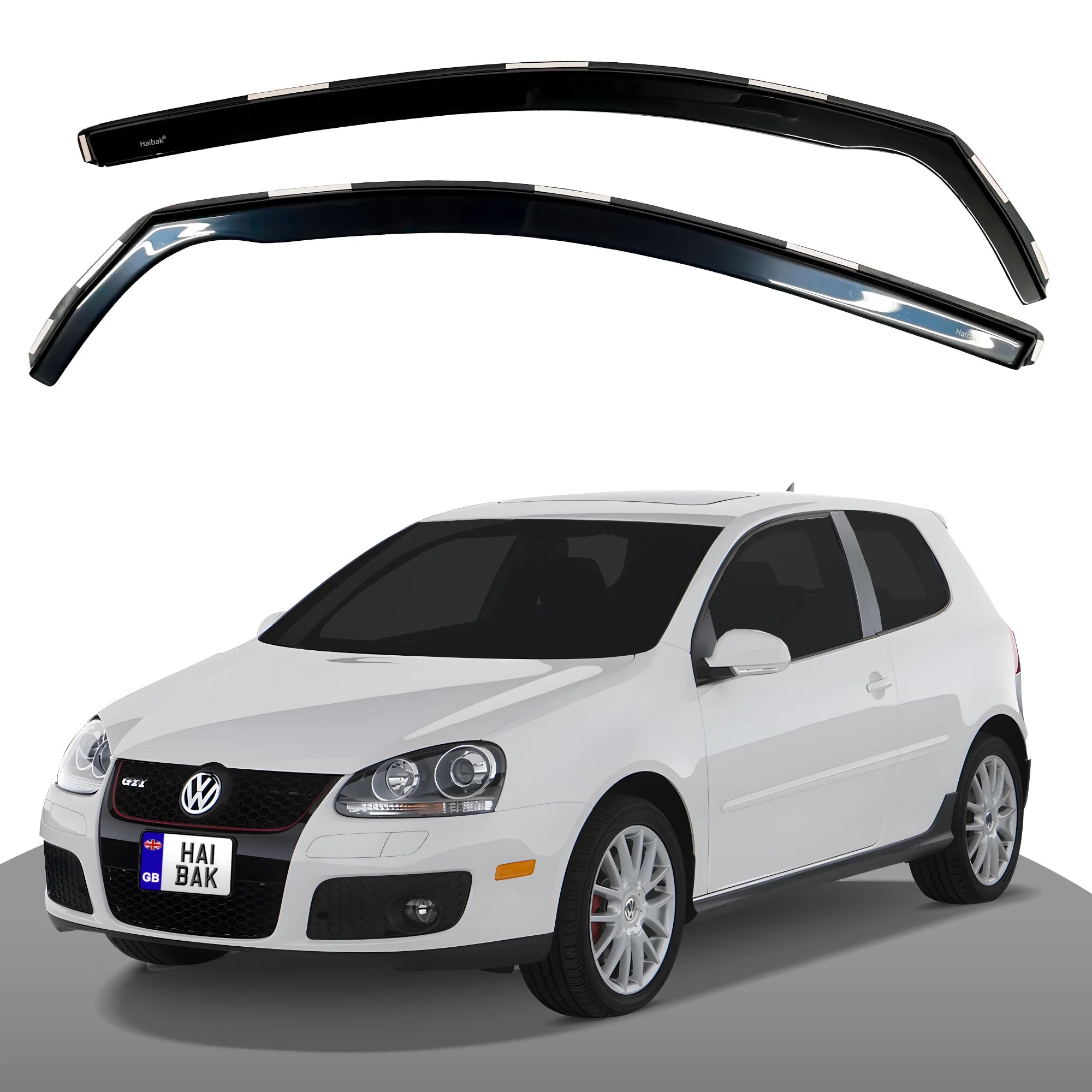 VW Golf MK5 2004-2009 3 Door Hatchback 2PC HAIBAK® Tinted Wind Deflectors