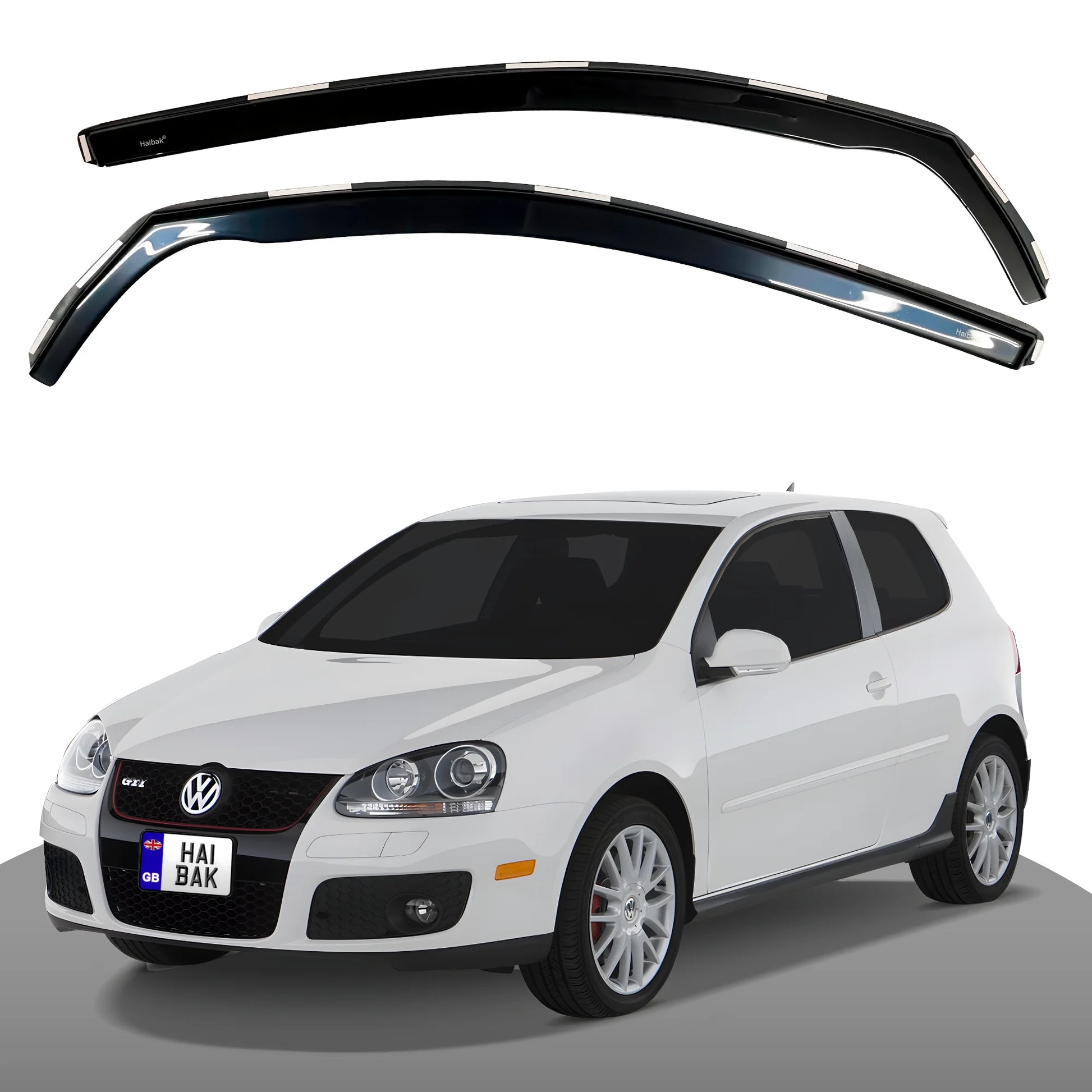 VW Golf MK5 2004-2009 3 Door Hatchback 4PC HAIBAK® Tinted Wind Deflectors