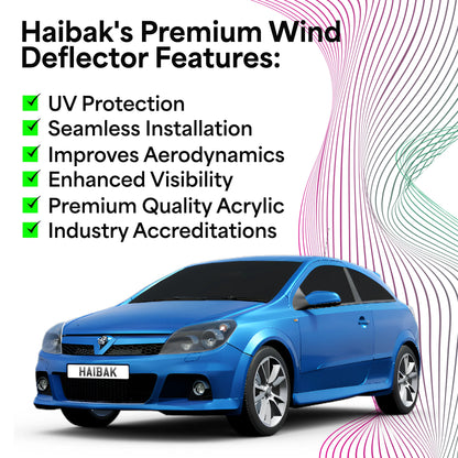 Vauxhall Astra H MK5 GTC 2005-2009 3 Door Hatchback 2PC HAIBAK® Tinted Wind Deflectors