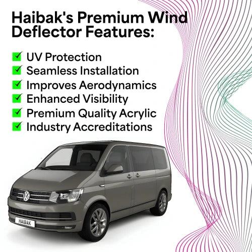 VW T5 Window Wind Deflectors UK • VW Transporter T5/T6/T6.1 Tinted