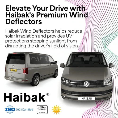 VW T5 Window Wind Deflectors UK • VW Transporter T5/T6/T6.1 Tinted